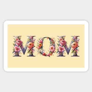 MOM Flower Text Sticker